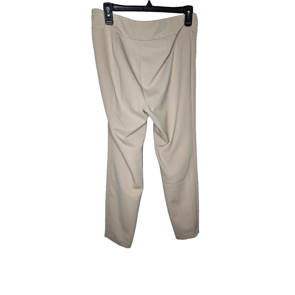 SOHO‎ Apparel Beige Tie Waist Pants Women's Medium M Slim Tapered Stretch Casual - Picture 2 of 8